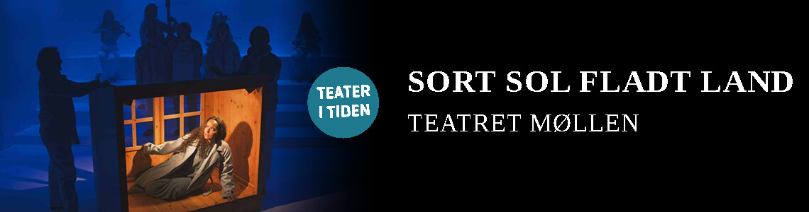 Sort sol fladt land